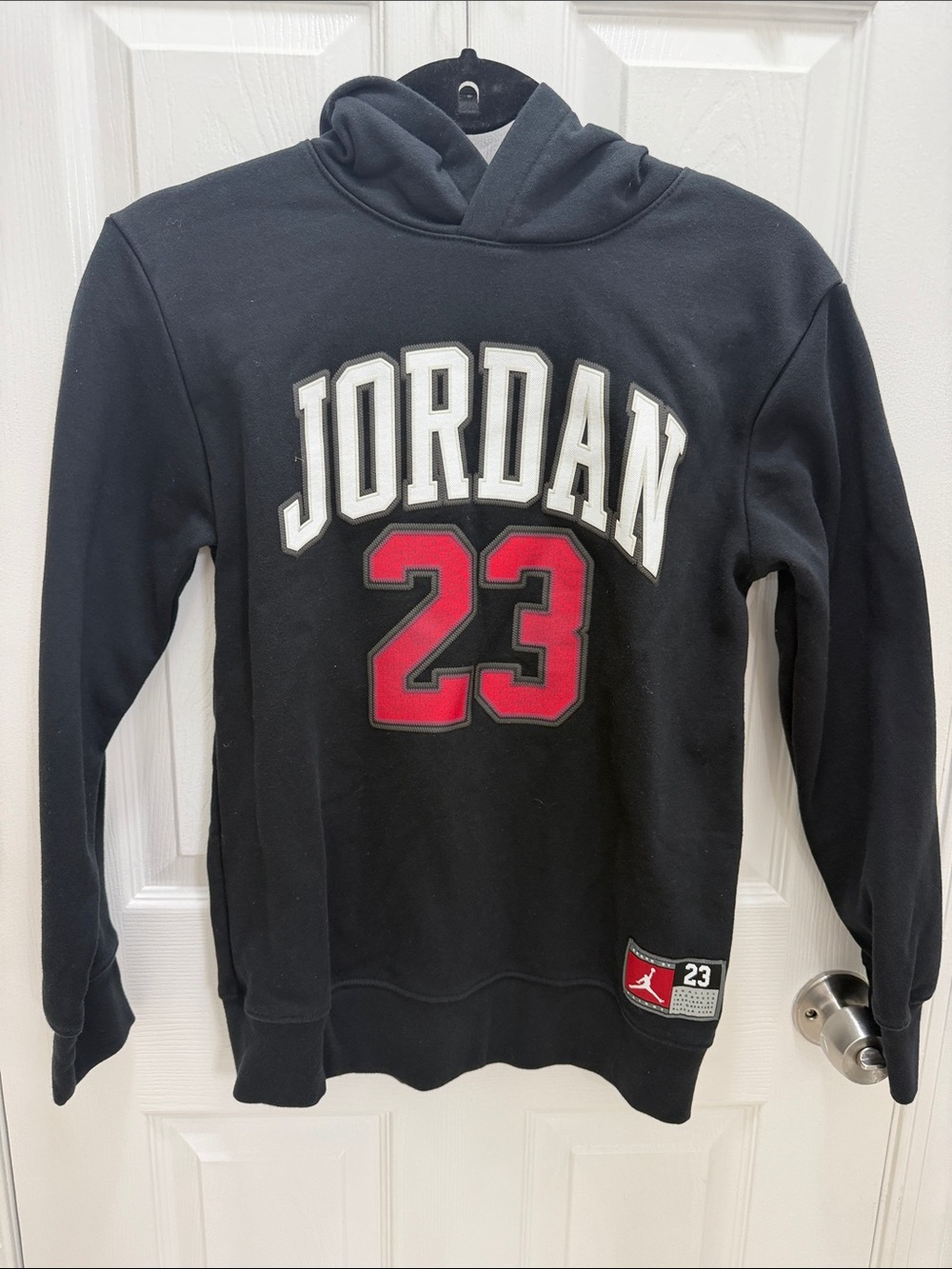 Jordan Black hoodie with Red '23' Graphic